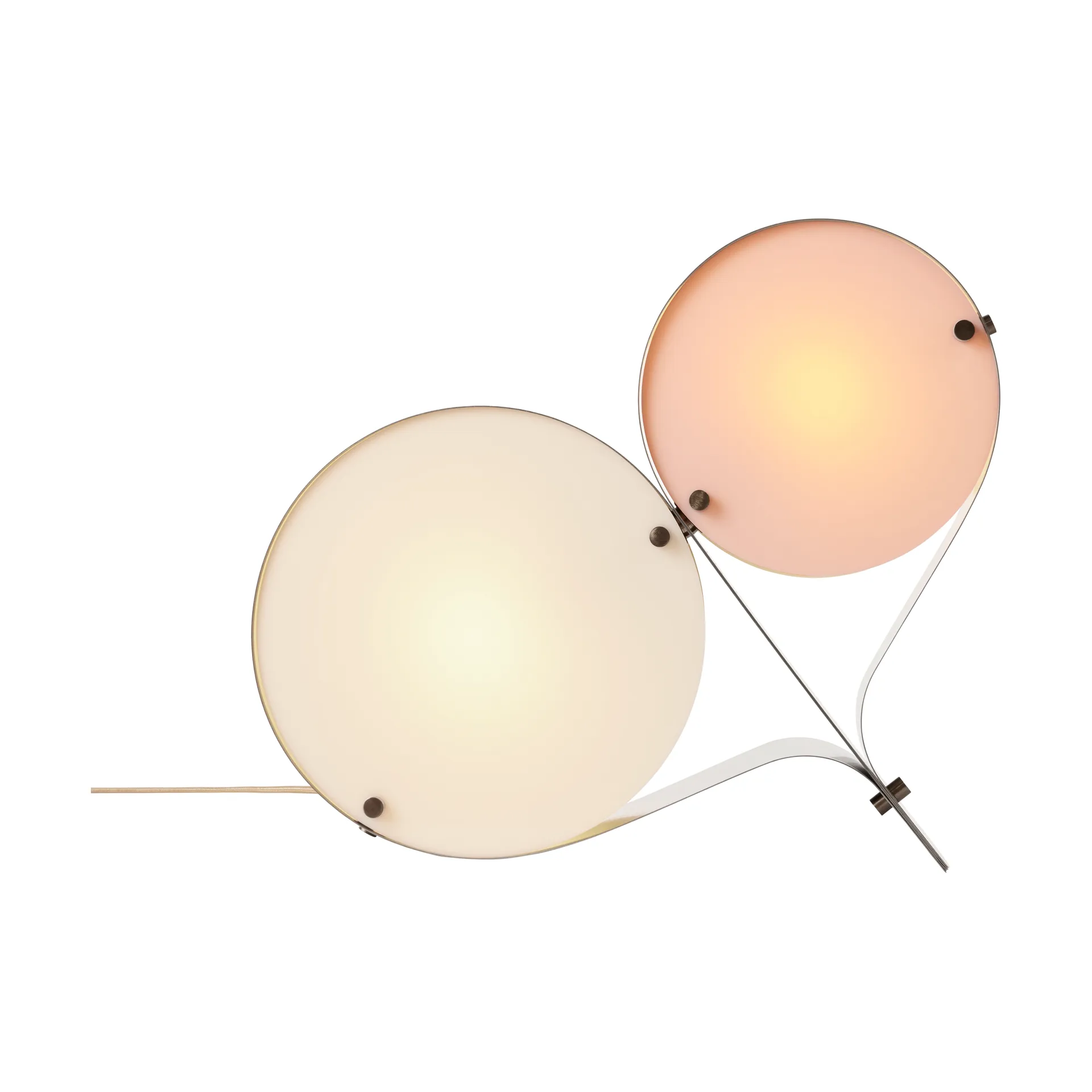 Coppia bordlampe, Ivory & blush GUBI