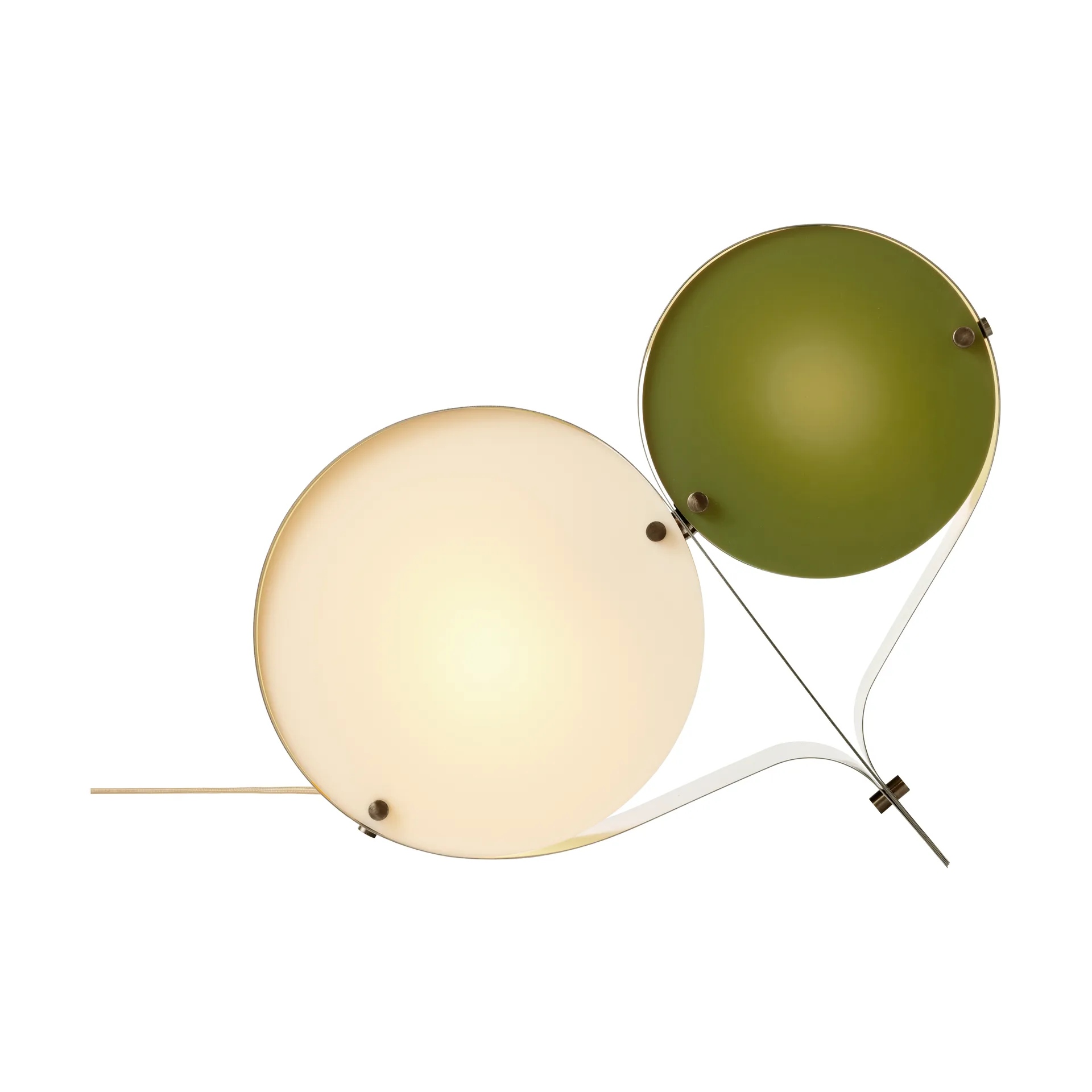 Coppia bordlampe, Ivory & olive GUBI