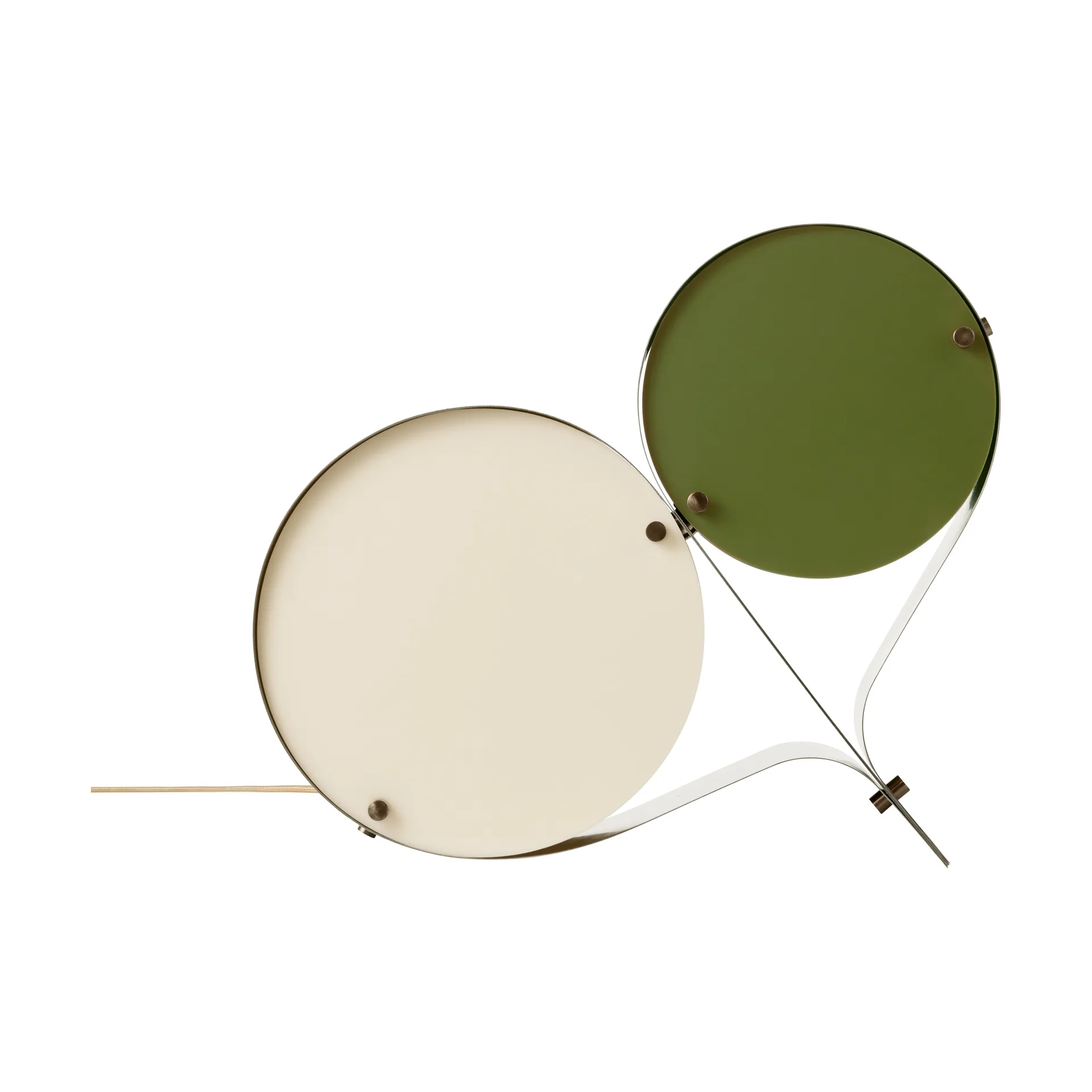 Coppia bordlampe, Ivory & olive GUBI