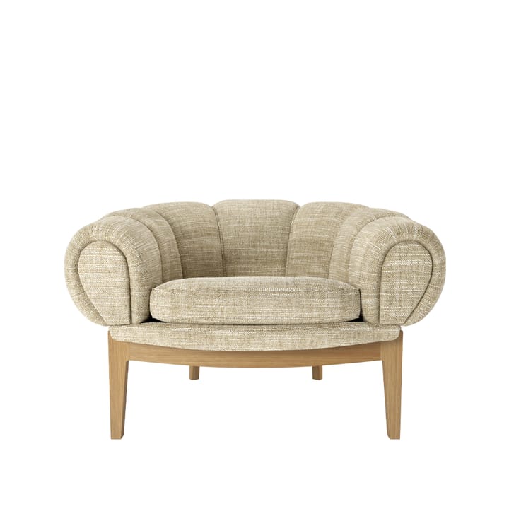Croissant lenestol - Smila t19 beige, oljede eikeben - Gubi
