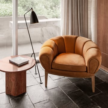Croissant lenestol - Smila t19 beige, oljede eikeben - Gubi