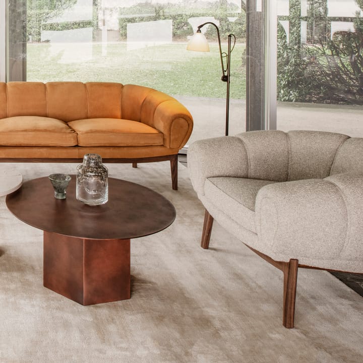 Croissant lenestol - Smila t19 beige, oljede eikeben - Gubi