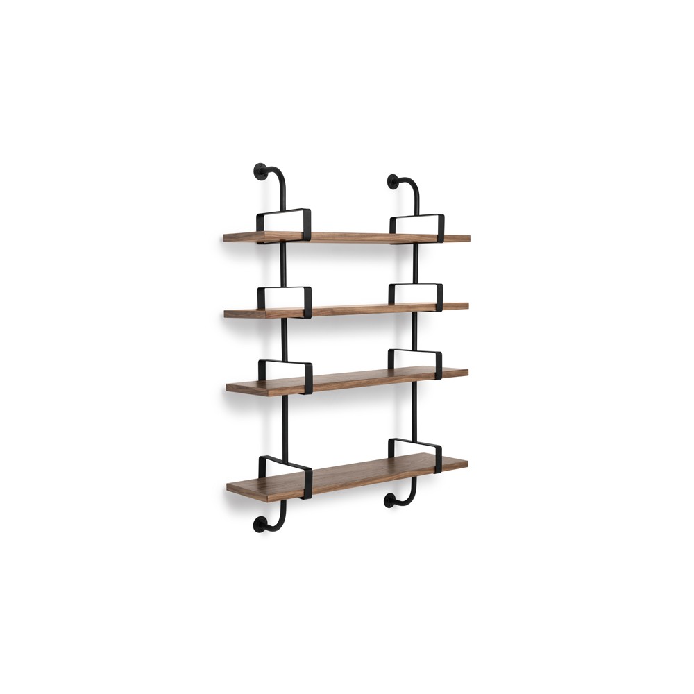 GUBI Demon vegghylle 4 etasjer walnut, 95 cm