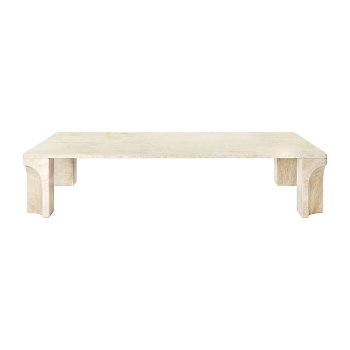 Doric salongbord 80 x 140 cm - Neutral white-travertine - Gubi