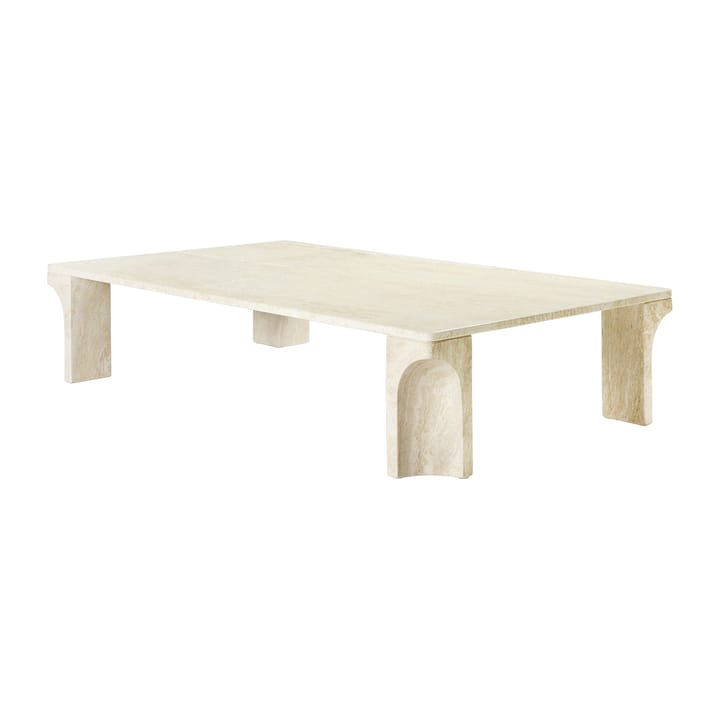 Doric salongbord 80 x 140 cm, Neutral white-travertine GUBI