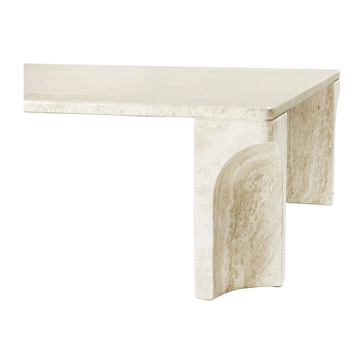 Doric salongbord 80 x 140 cm, Neutral white-travertine GUBI