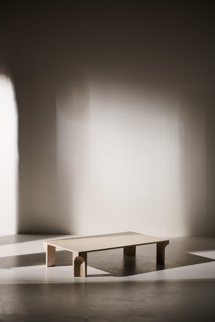 Doric salongbord 80 x 140 cm, Neutral white-travertine GUBI