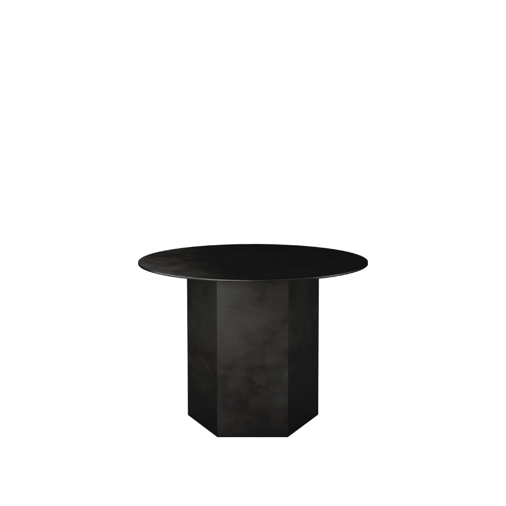 Bilde av GUBI Epic Steel sofabord Midnight black Ø 60 cm