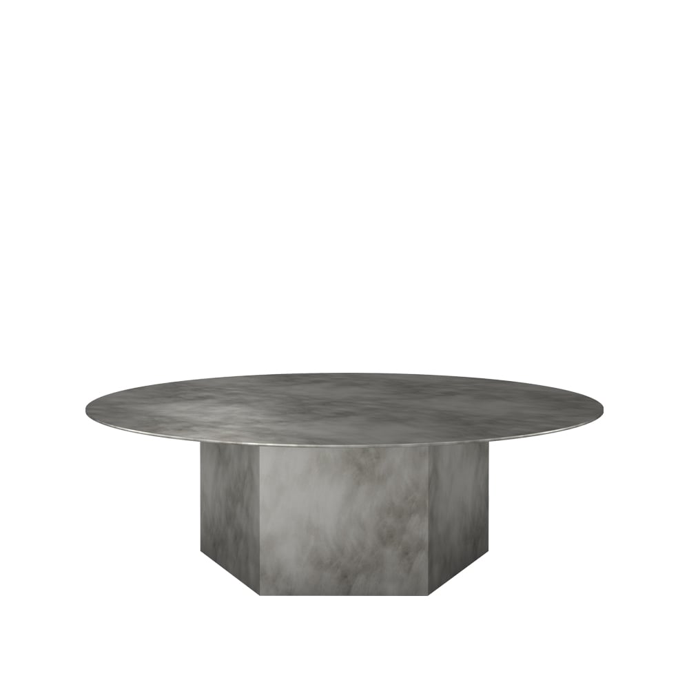 Bilde av GUBI Epic Steel sofabord Misty grey Ø 110 cm