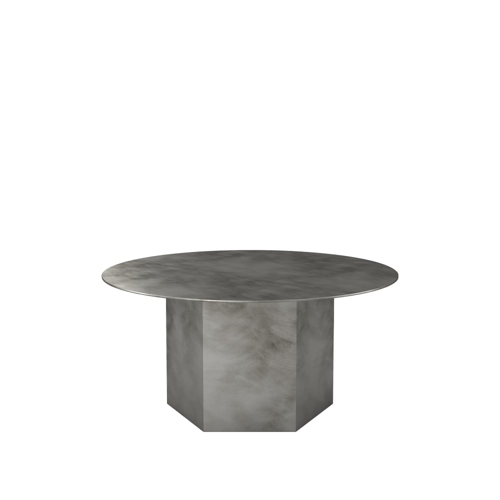 GUBI Epic Steel sofabord Misty grey, 80 cm | Skandinavisk Design | Sofabord | Grå