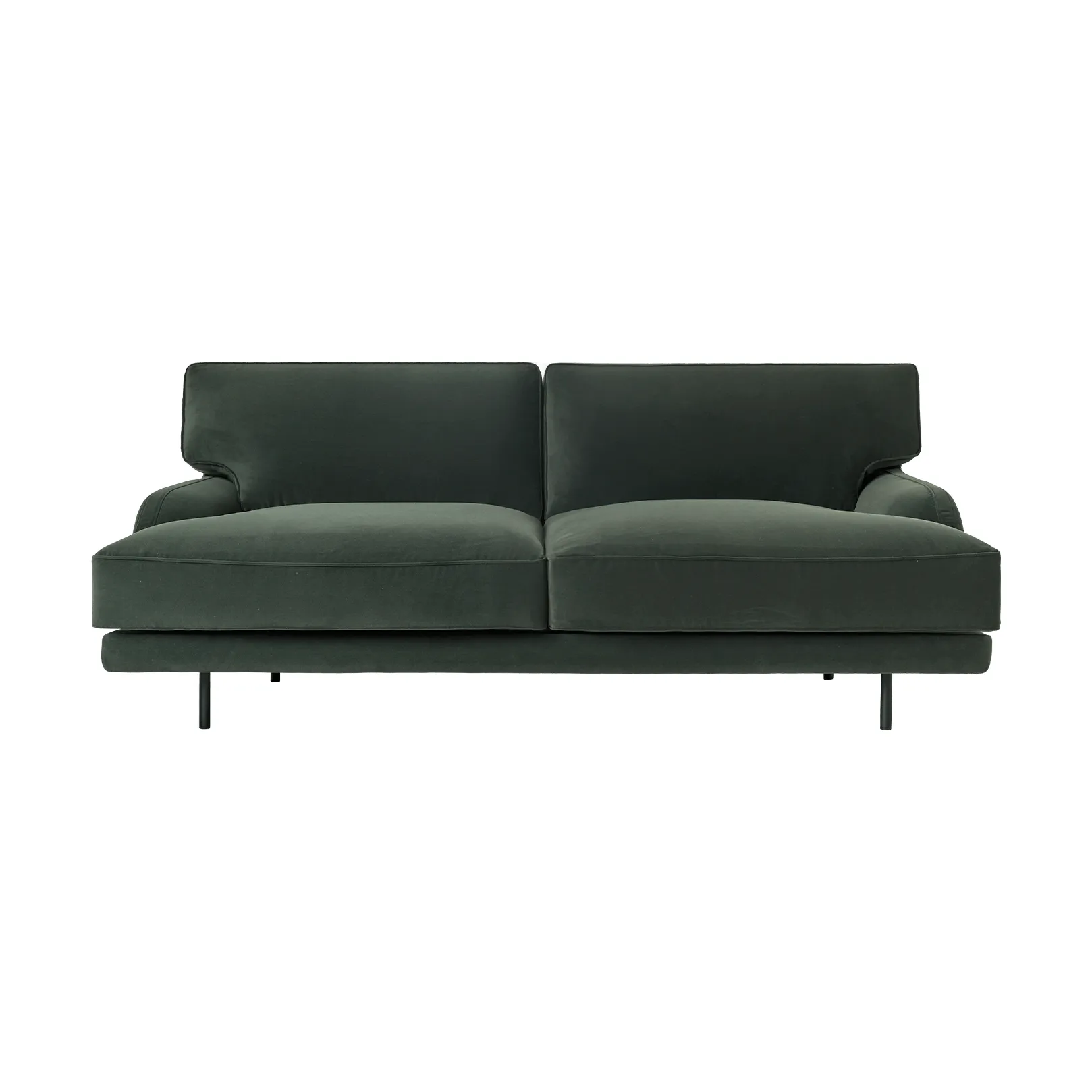 Flaneur 2-seters sofa, Asator 0984-matt svart, 2-seter GUBI