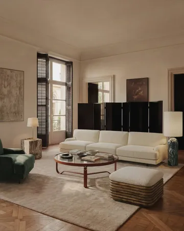 Flaneur 2-seters sofa - Asator 0984-matt svart, 3-seter - GUBI