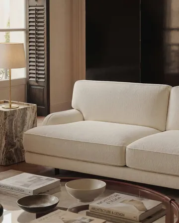 Flaneur 2-seters sofa - Bouclé-matt svart, 2-seter - GUBI