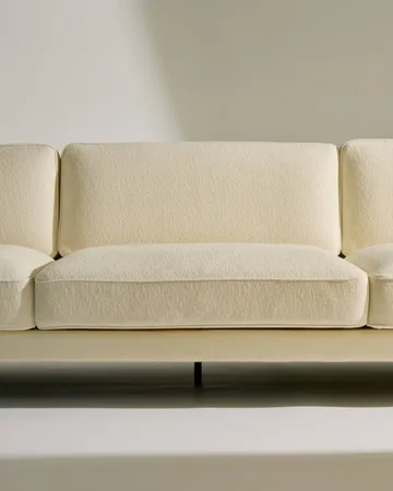 Flaneur 2-seters sofa - Bouclé-matt svart, 3-seter - GUBI