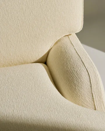 Flaneur loungelenestol - Bouclé 001-matt svart - GUBI