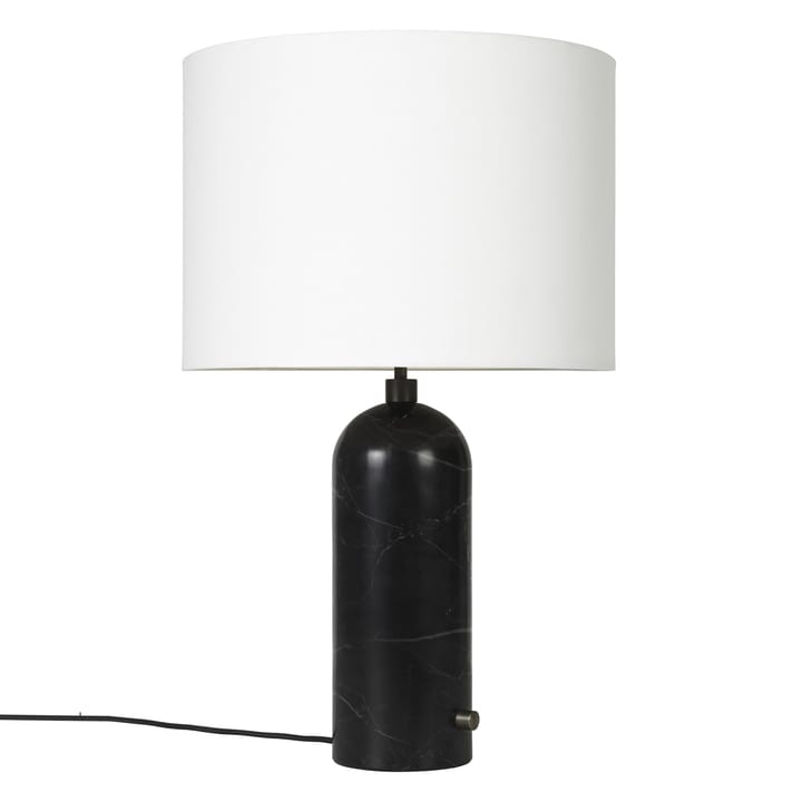 Grahvity L bordlampe - black marble + hvit skjerm - GUBI