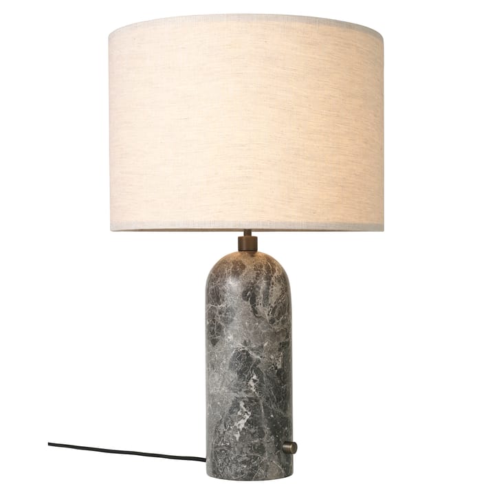 Grahvity L bordlampe, Grå marmor-canvase GUBI