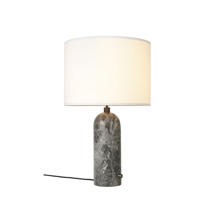 Grahvity L bordlampe - grey marble + hvit skjerm - GUBI