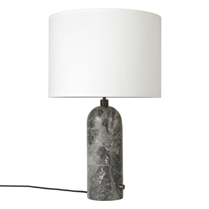 Grahvity L bordlampe - grey marble + hvit skjerm - GUBI