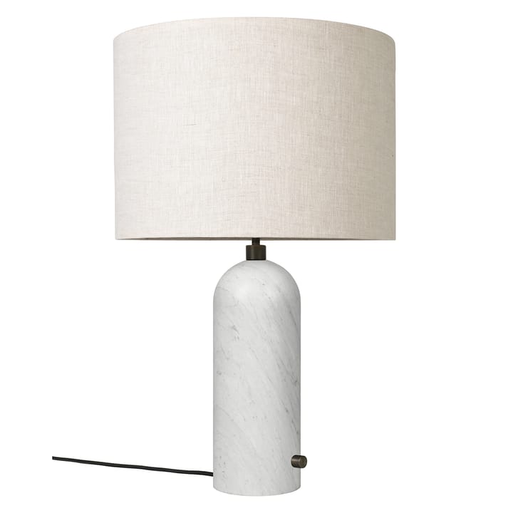 Grahvity L bordlampe - Hvit marmor-canvase - GUBI