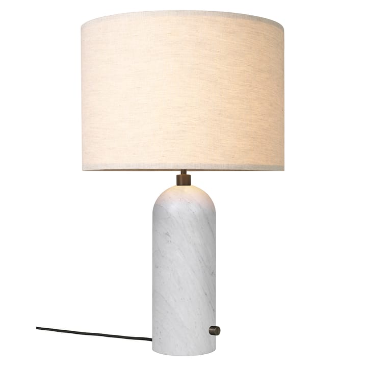 Grahvity L bordlampe, Hvit marmor-canvase GUBI