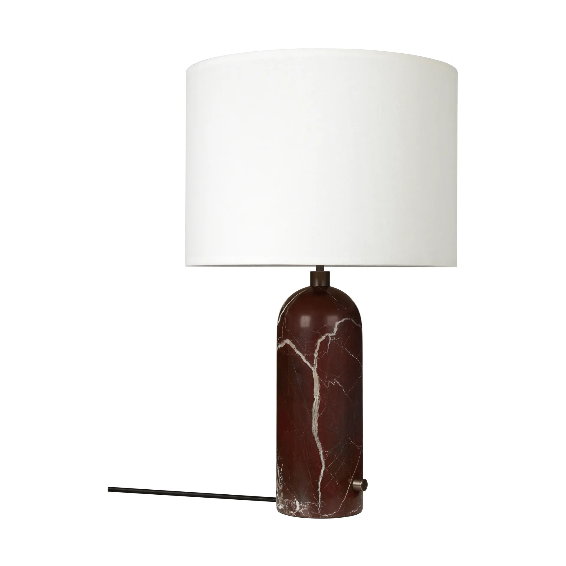 Grahvity L bordlampe, Maroon marble-white GUBI