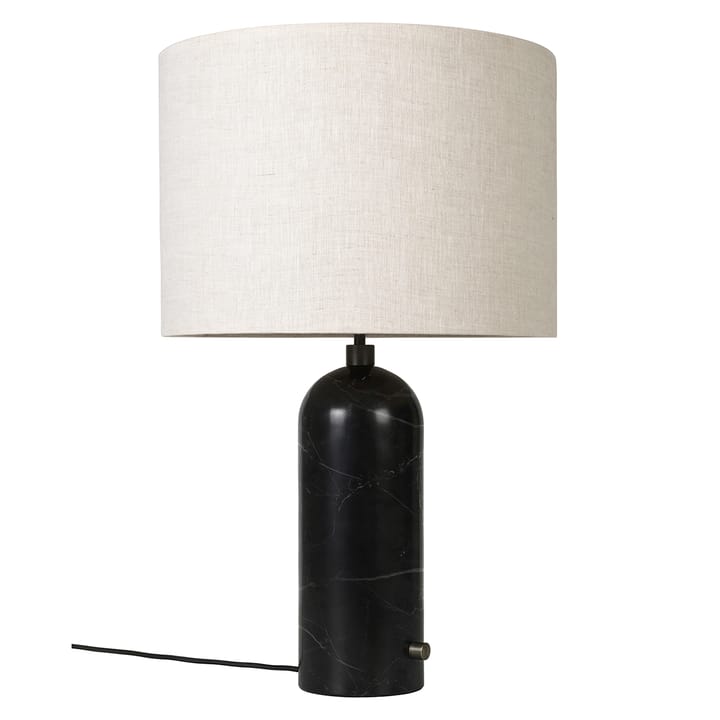 Grahvity L bordlampe - Svart marmor-canvase - GUBI