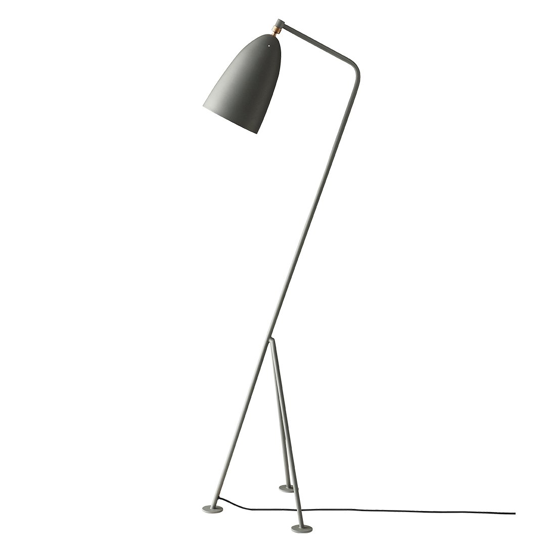 Bilde av GUBI Gräshoppa golvlampa blå-grå