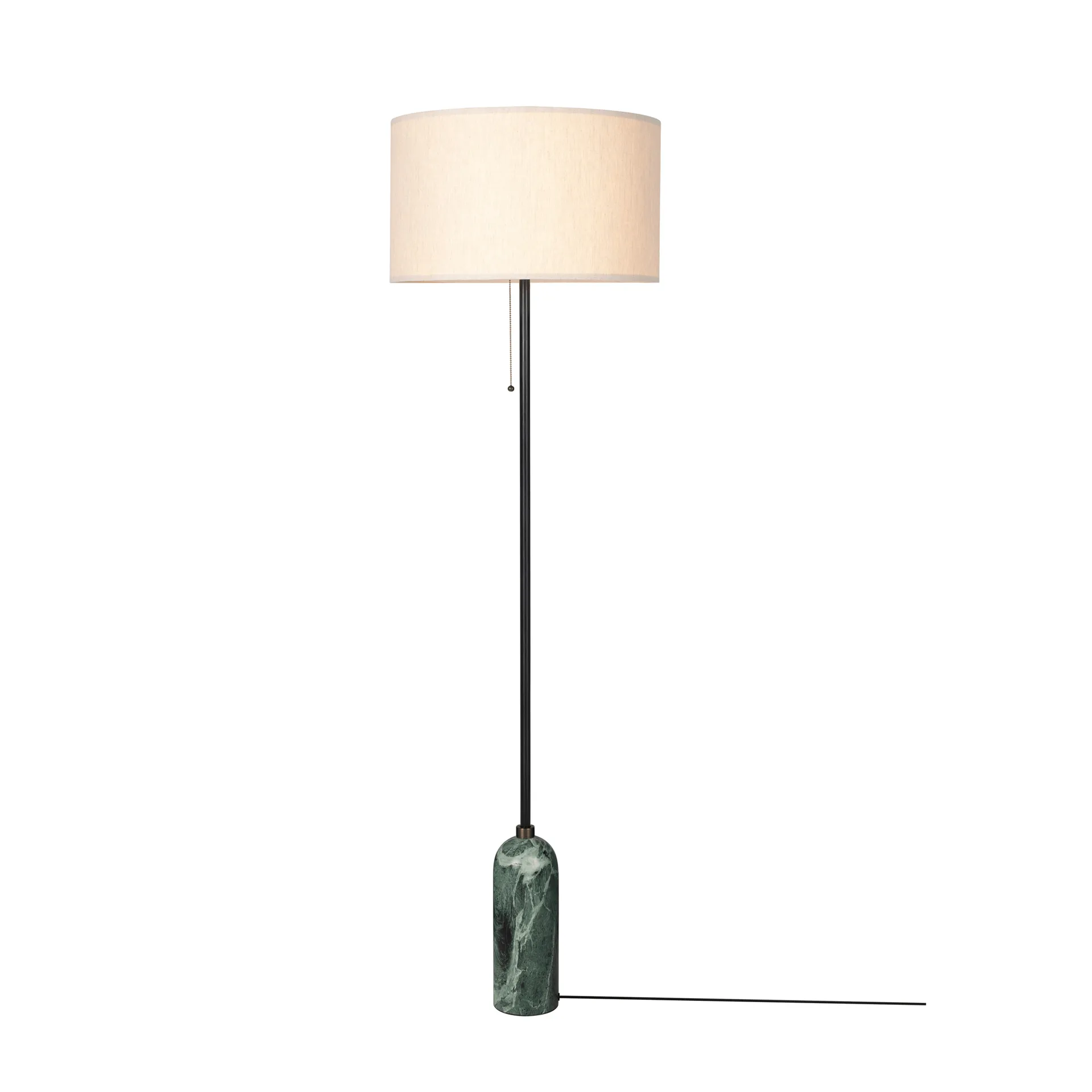 Gravity gulvlampe , Emerald marble-canvas GUBI