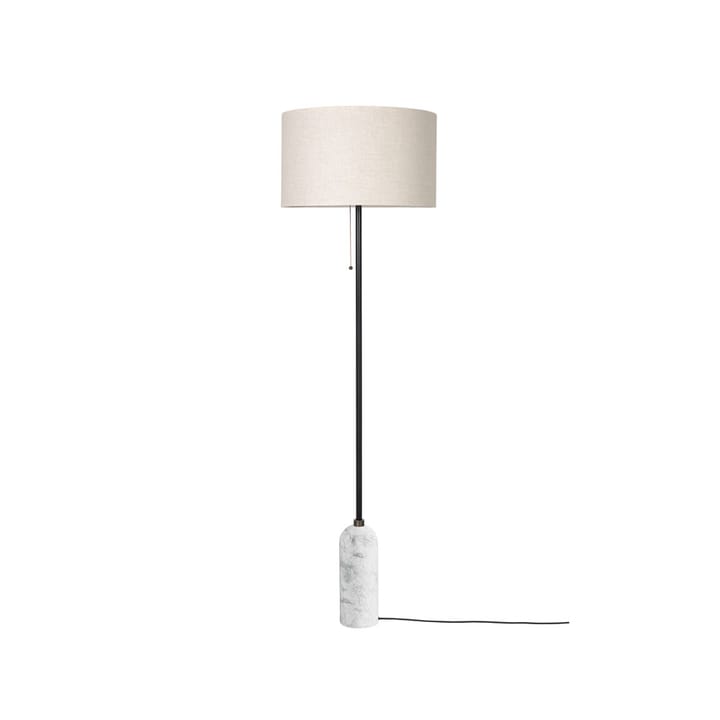 Gravity gulvlampe  - hvit marmor/canvas - GUBI