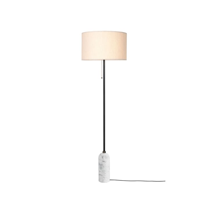 Gravity gulvlampe , hvit marmor/canvas GUBI