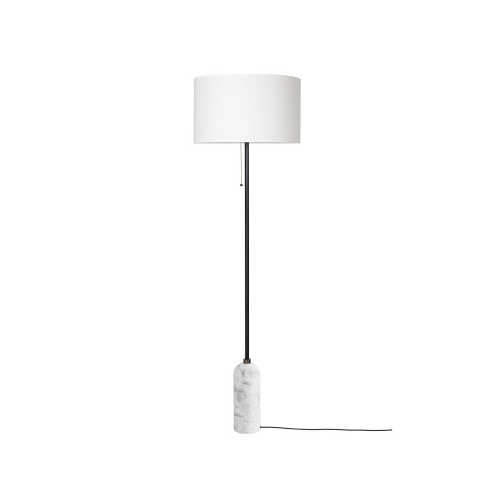 Bilde av GUBI Gravity gulvlampe hvit marmor/hvit