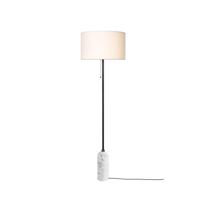 Gravity gulvlampe , hvit marmor/hvit GUBI