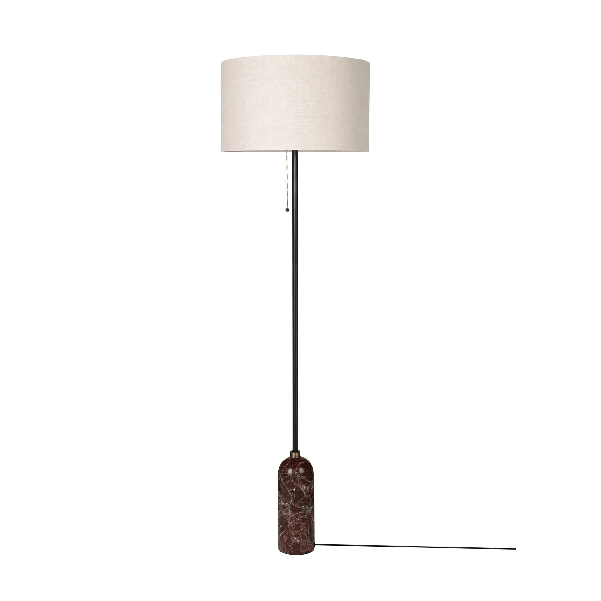Gravity gulvlampe , Maroon marble-canvas GUBI