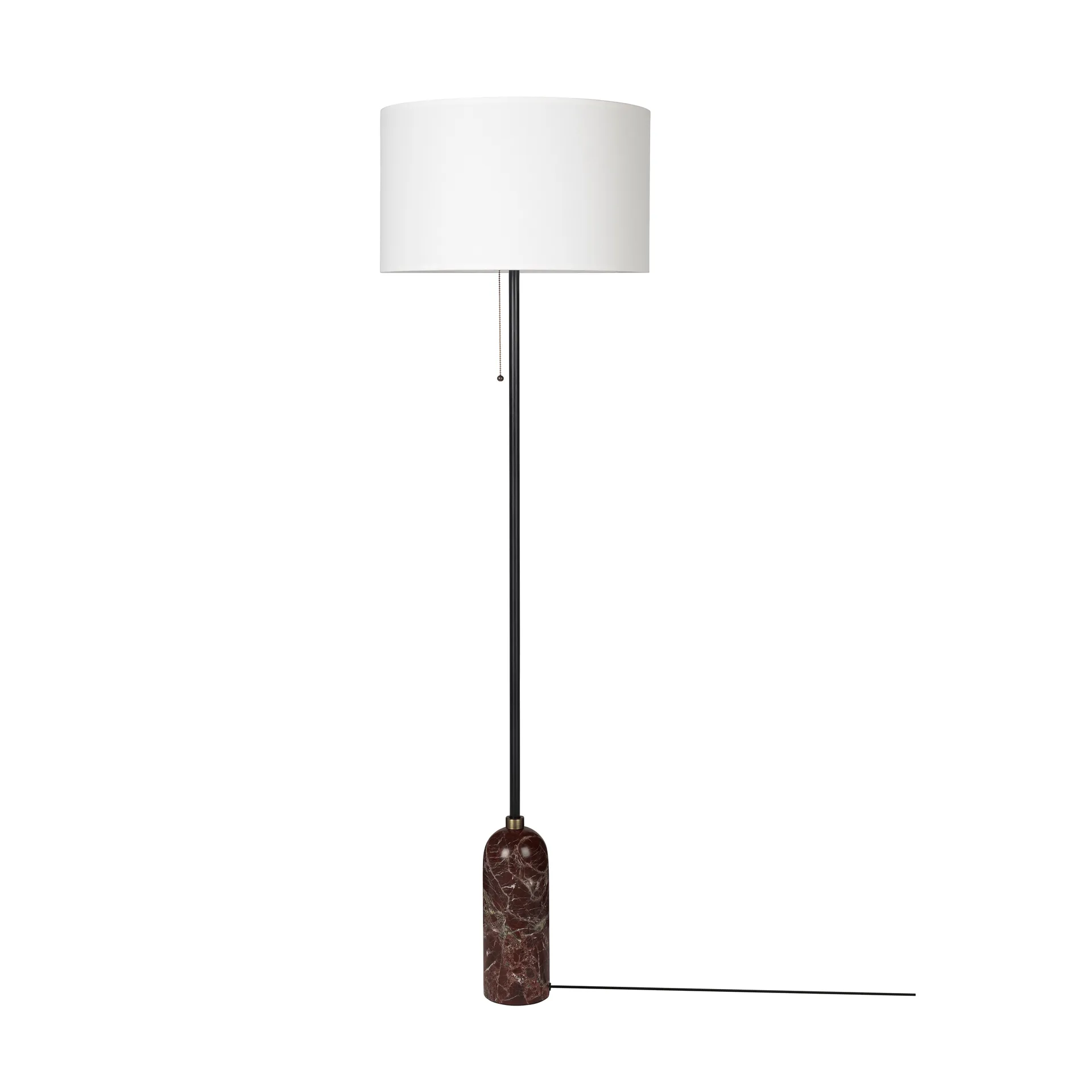 Gravity gulvlampe , Maroon marble-white GUBI