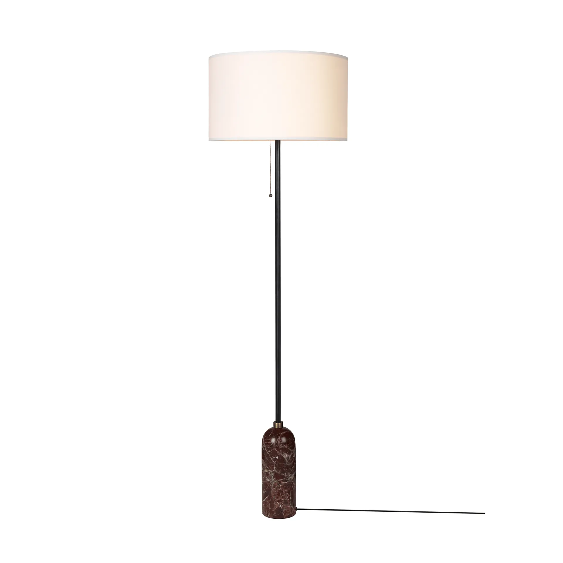 Gravity gulvlampe , Maroon marble-white GUBI