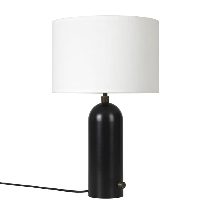 Gravity S bordlampe - blackend steel + hvit skjerm - GUBI