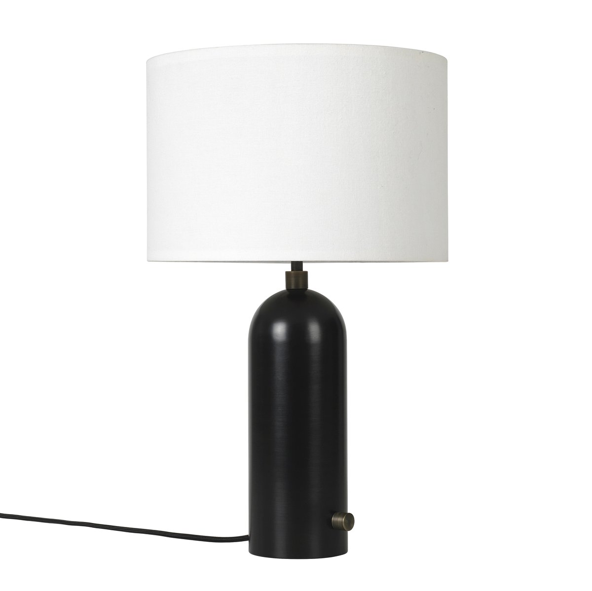 Bilde av GUBI Gravity S bordlampe blackend steel + hvit skjerm