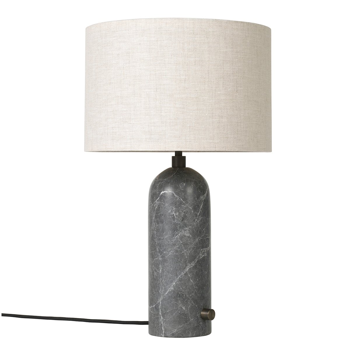 Bilde av GUBI Gravity S bordlampe Grå marmor-canvase