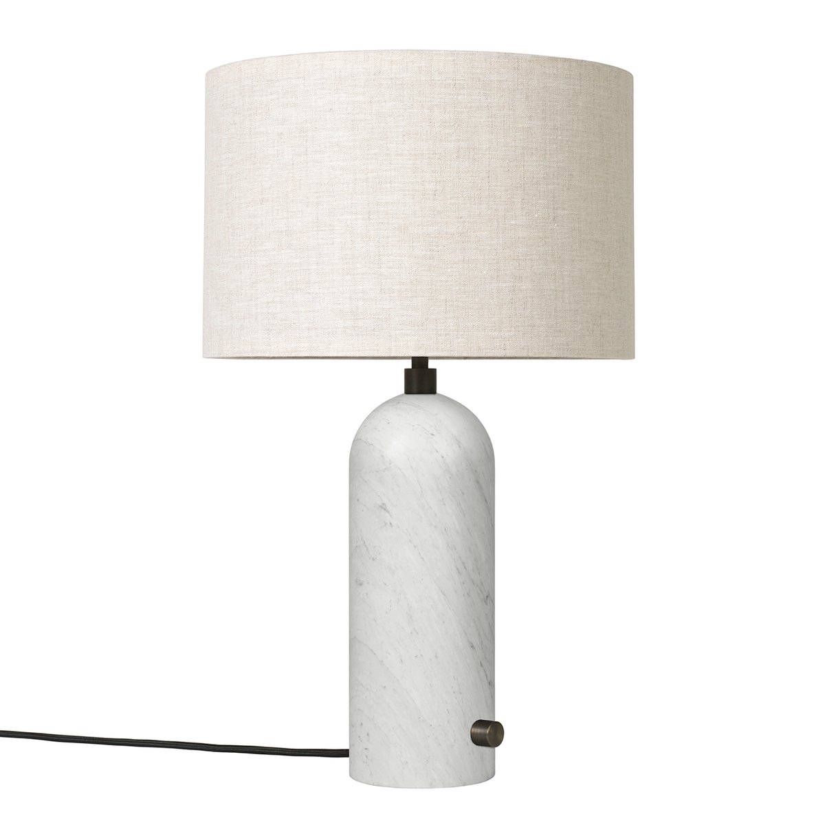 Bilde av GUBI Gravity S bordlampe Hvit marmor-canvase