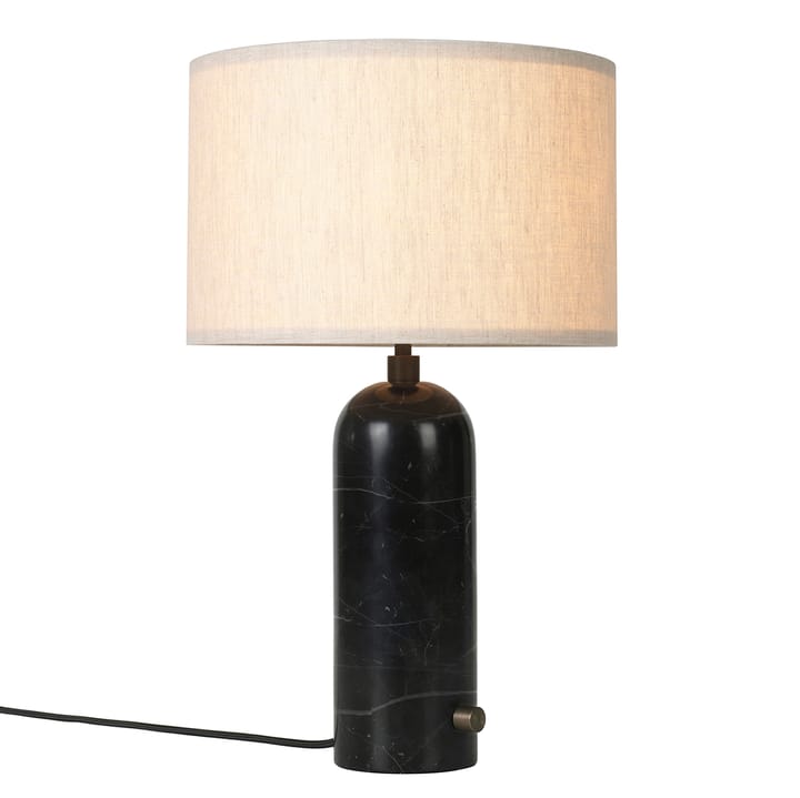 Gravity S bordlampe, Svart marmor-canvase GUBI
