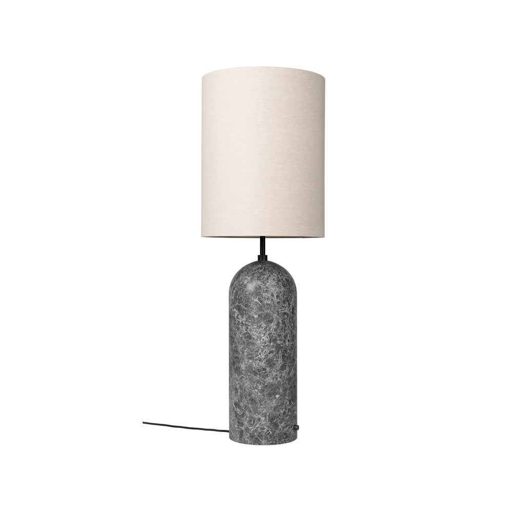 Bilde av GUBI Gravity XL gulvlampe grå marmor/canvas high