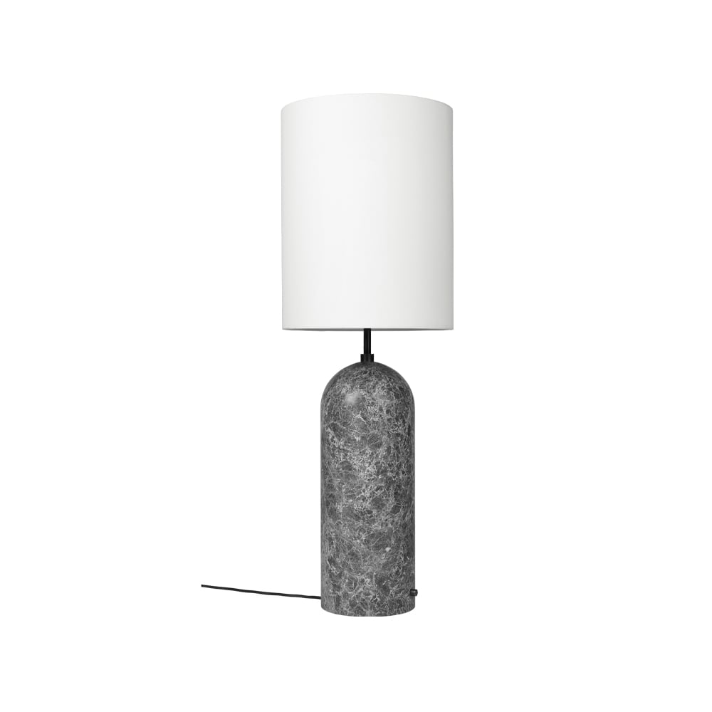 Bilde av GUBI Gravity XL gulvlampe grå marmor/hvit high