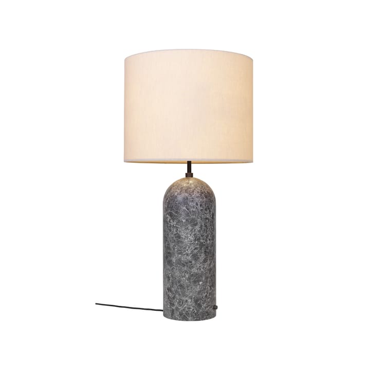 Gravity XL gulvlampe, grå marmor/hvit, low GUBI