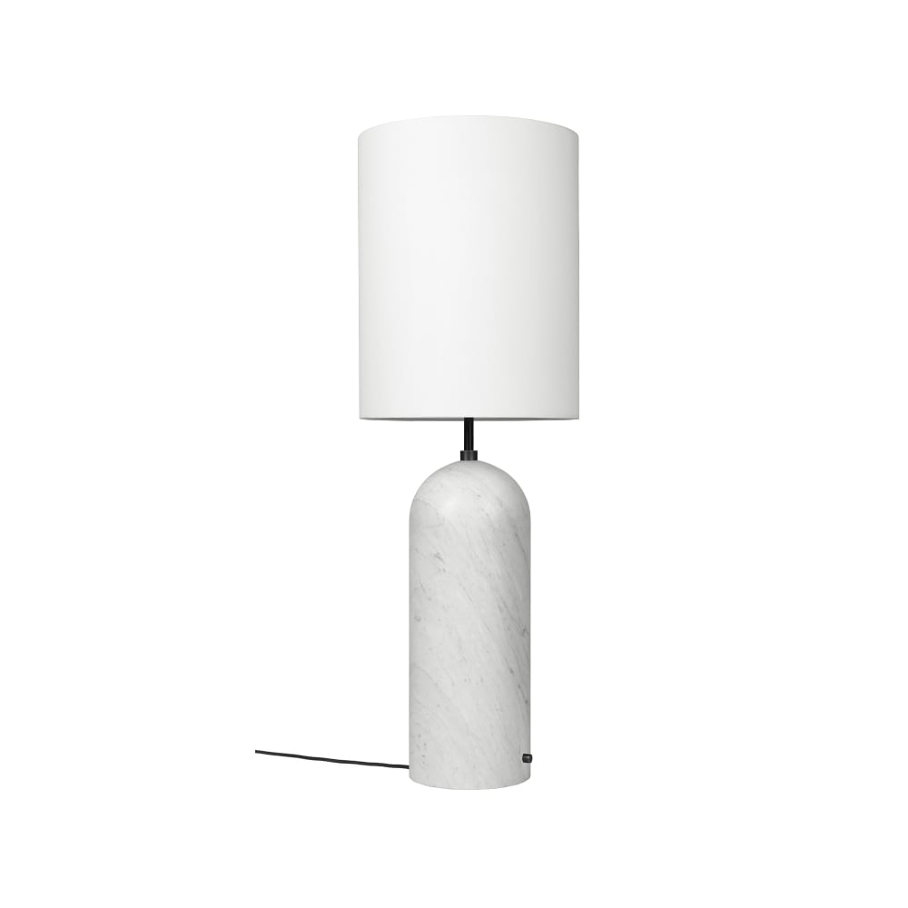 Bilde av GUBI Gravity XL gulvlampe hvit marmor/hvit high