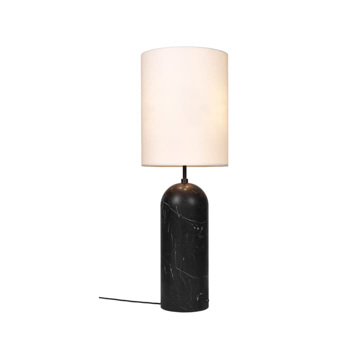 Gravity XL gulvlampe, sort marmor/hvit, high GUBI