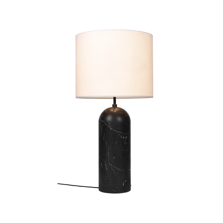 Gravity XL gulvlampe, sort marmor/hvit, low GUBI