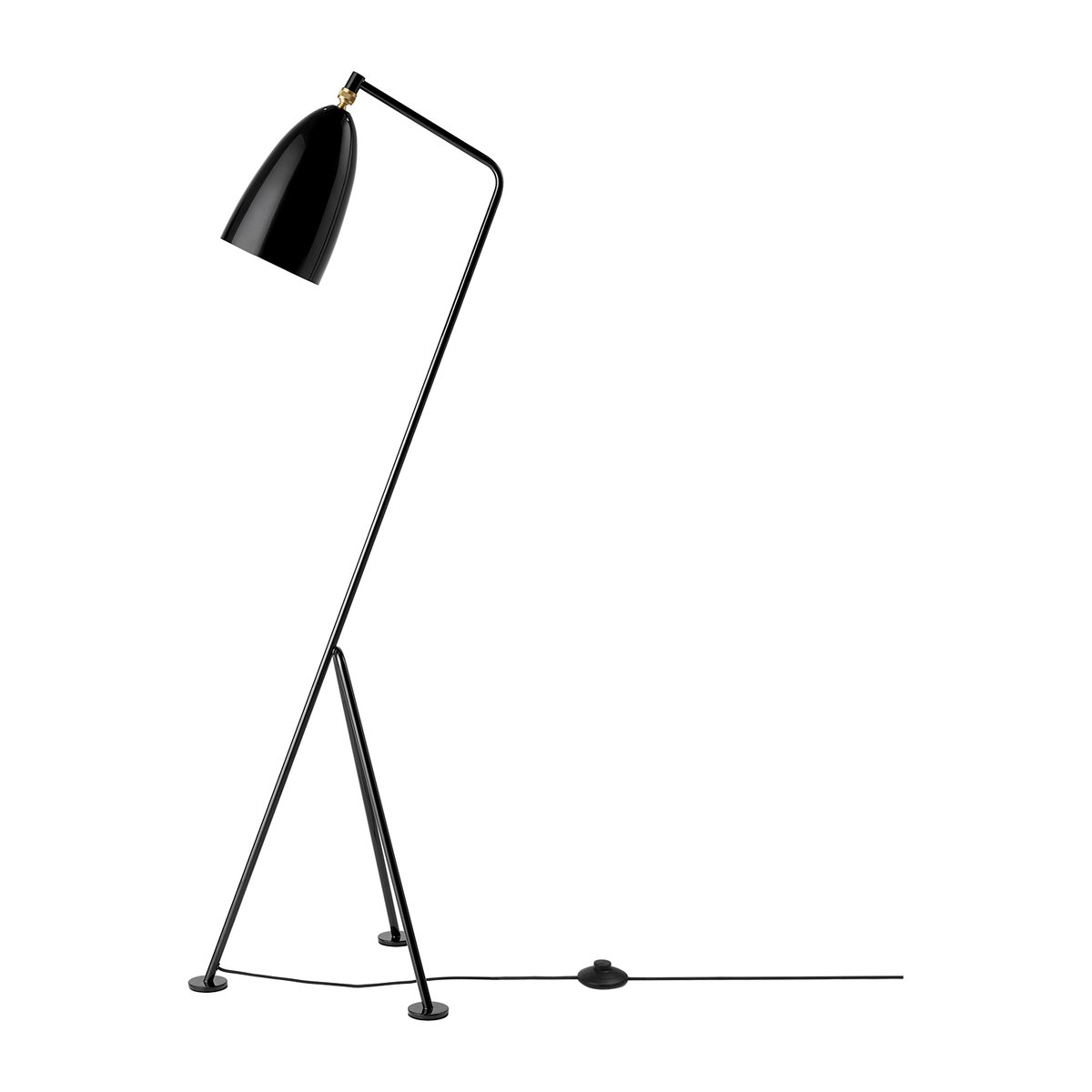 Bilde av GUBI Gresshoppe gulvlampe blank Black