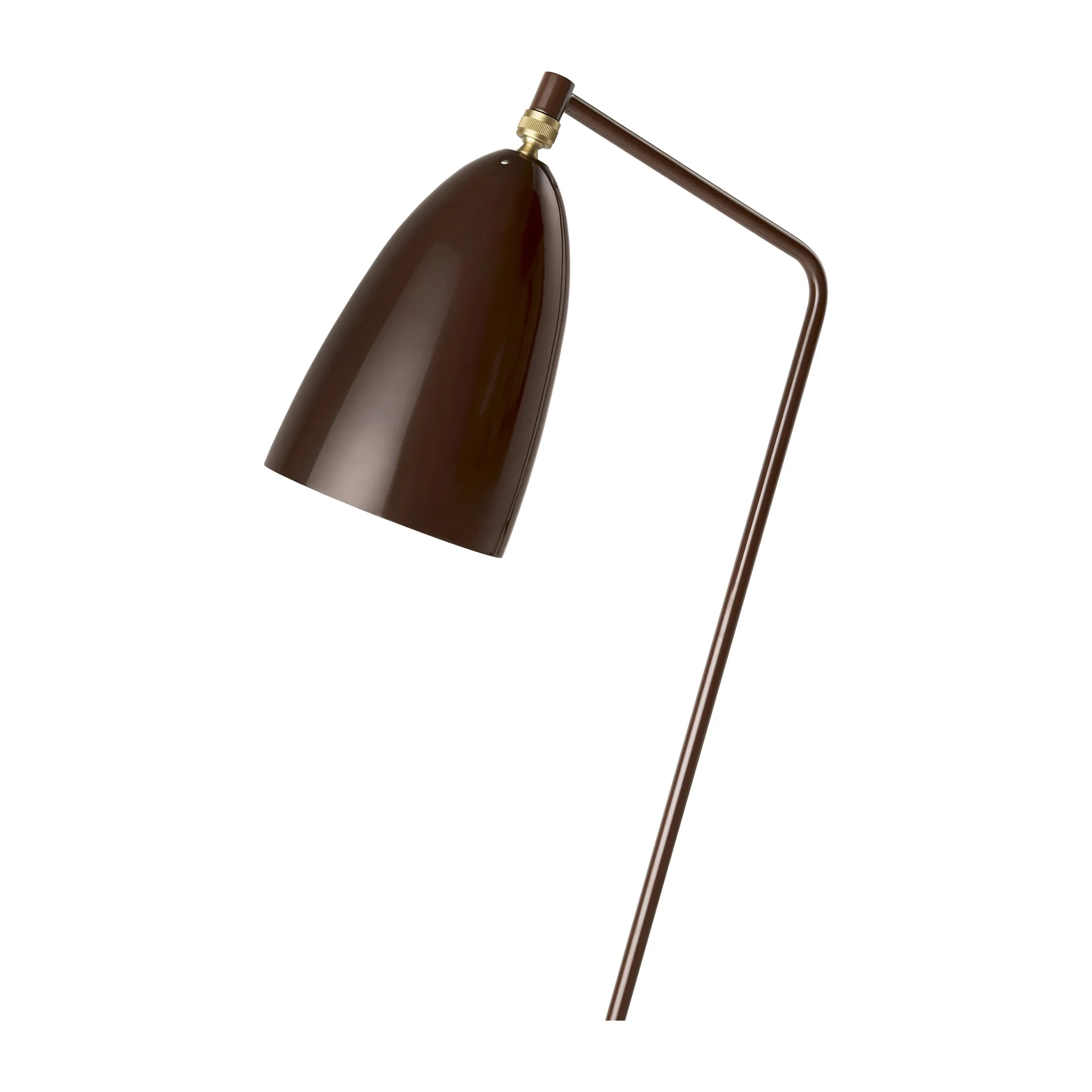 Gresshoppe gulvlampe blank, Walnut brown GUBI