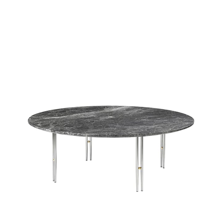 IOI sofabord - grey emperador marble, ø110, kromstativ - GUBI